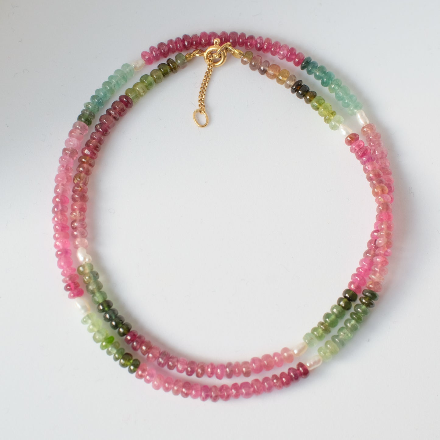 Watermelon tourmaline necklace