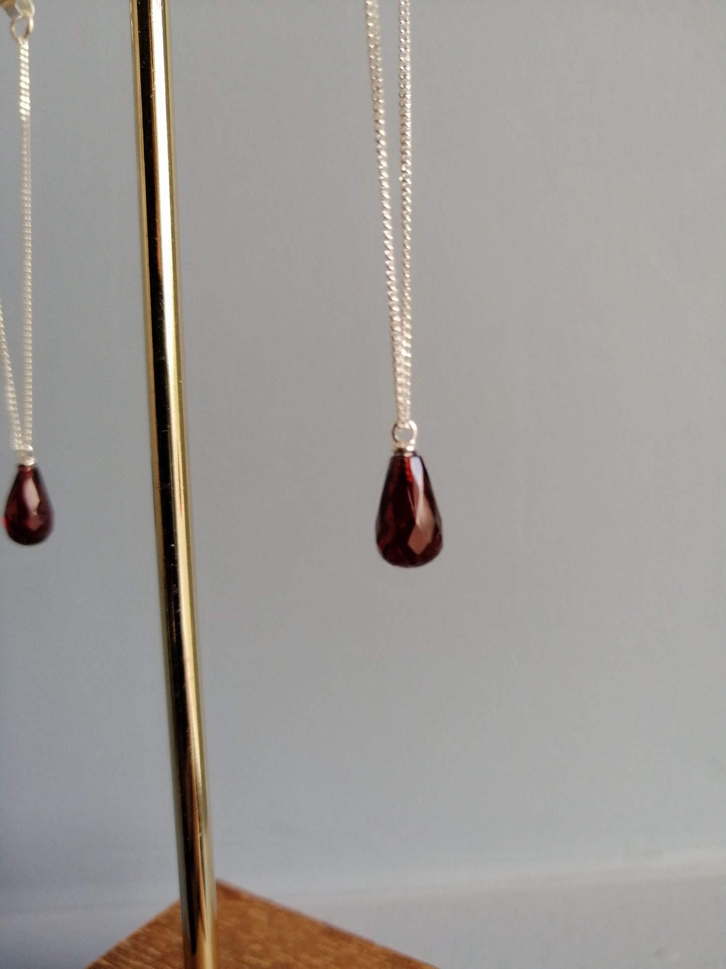 Alice Earrings: Garnet (January birthstone)