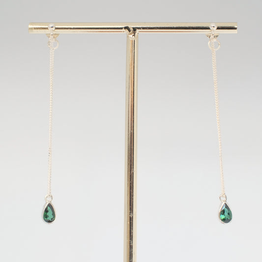 Alice Earrings: Tourmaline teardrop