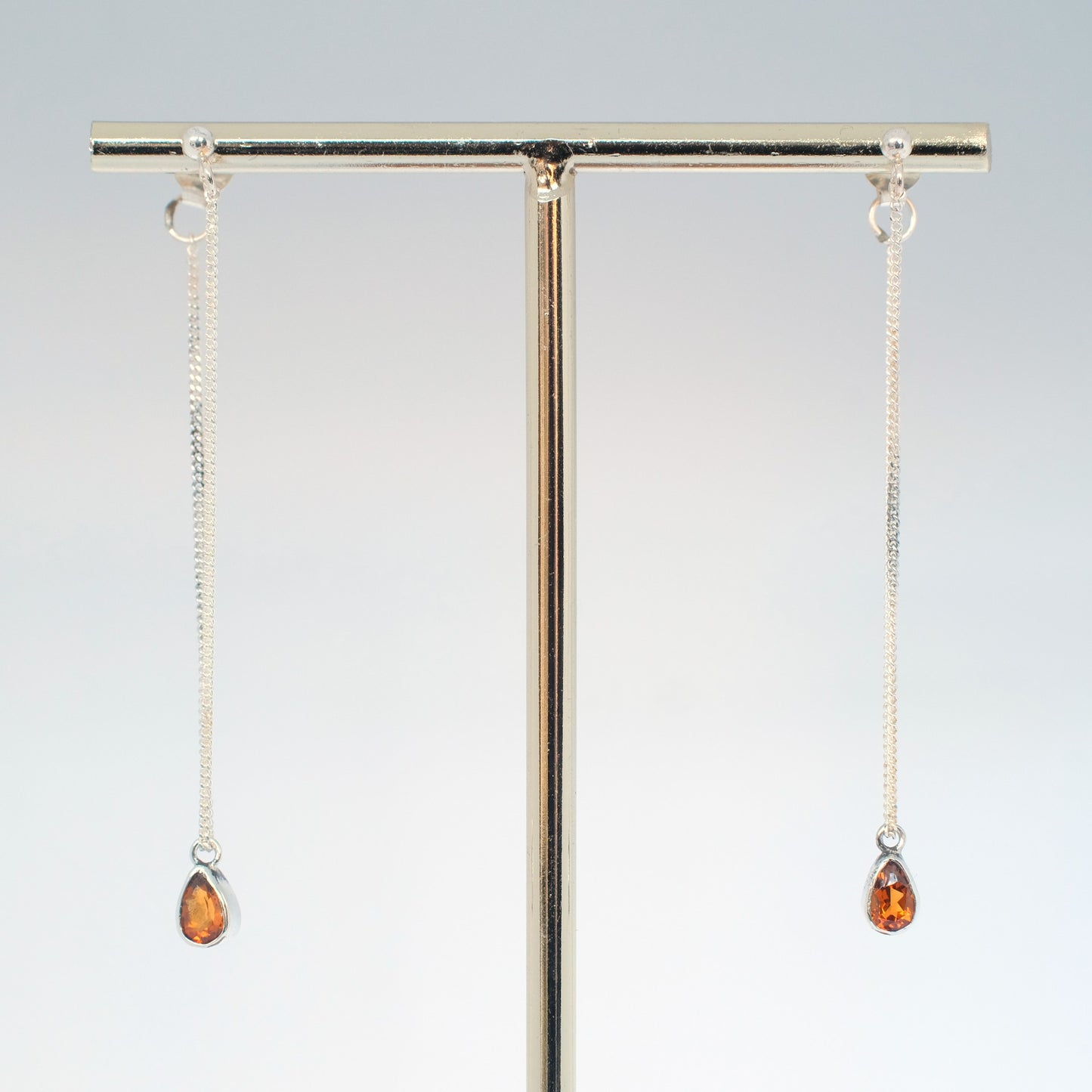 Alice Earrings: Citrine teardrop