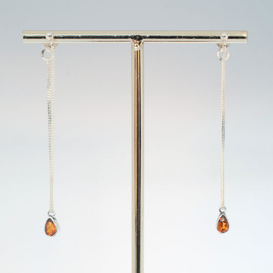 Alice Earrings: Citrine teardrop