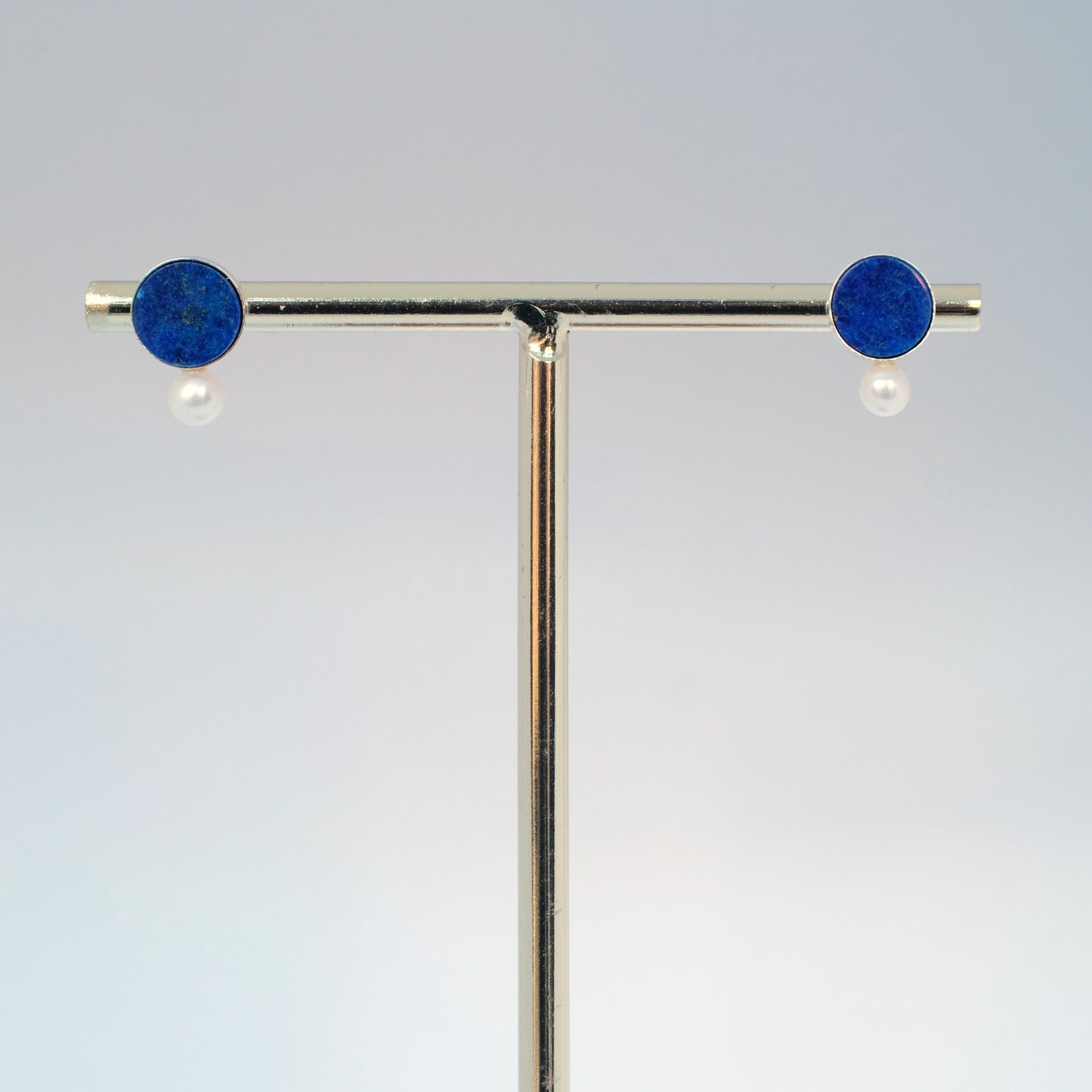 Talisman earring studs: Lapis Lazuli