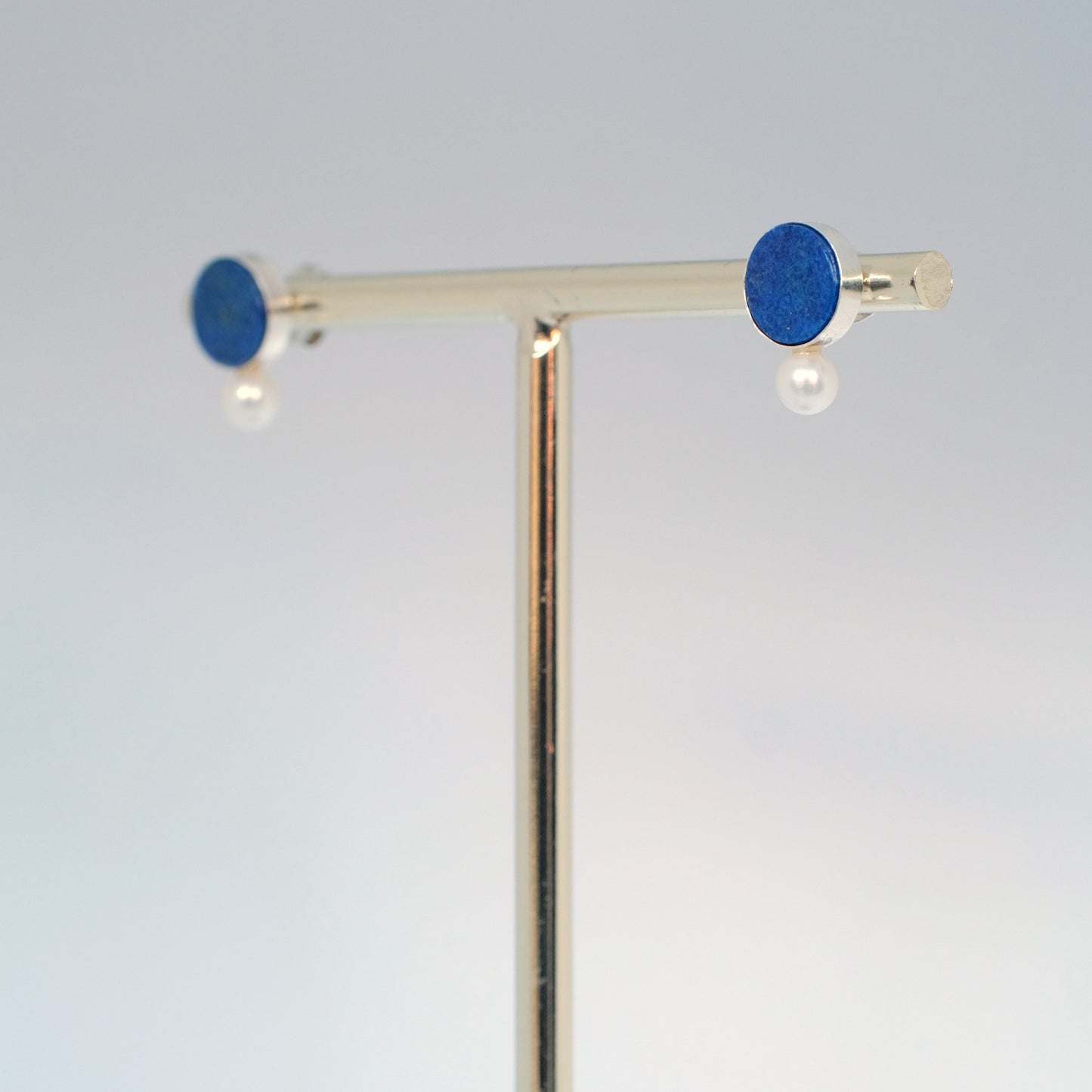 Talisman earring studs: Lapis Lazuli