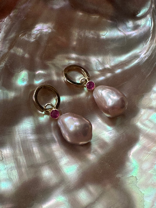 Baroque and Ruby Hoops