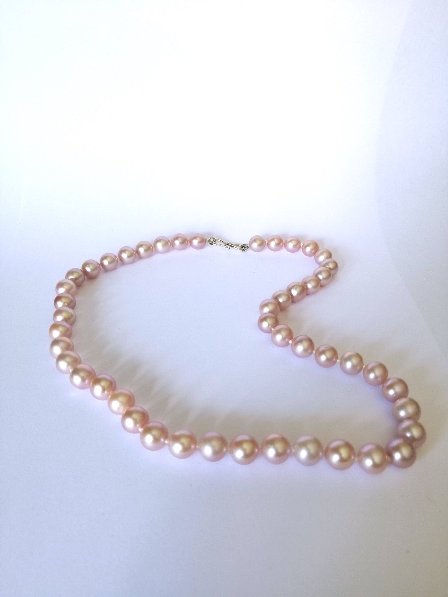Freshwater lavender pearl necklace