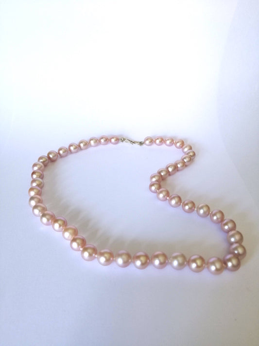 Freshwater lavender pearl necklace