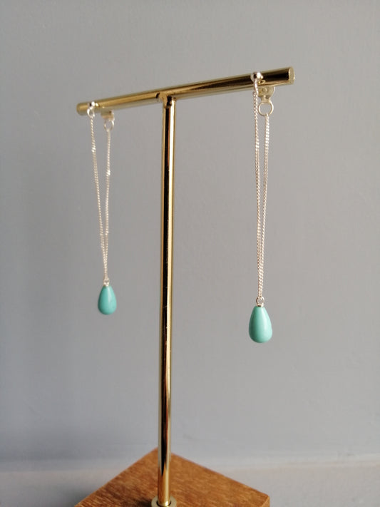 Alice Earrings: Turquoise (December birthstone)