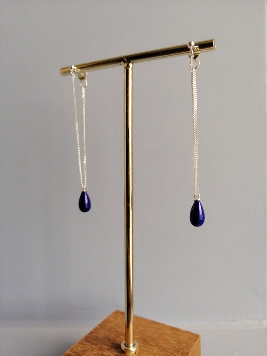 Alice Earrings: Lapis Lazuli (December birthstone)