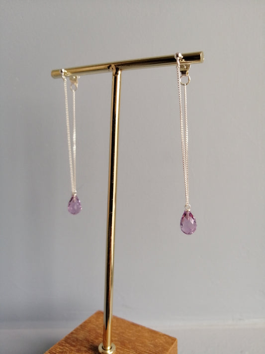 Alice Earrings: Amethyst (February birthstone)