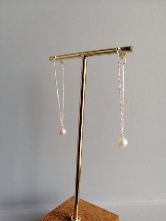 Alice Earrings: Pearl (June birthstone)