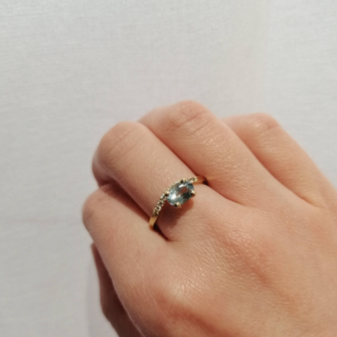 Tidal Aquamarine ring